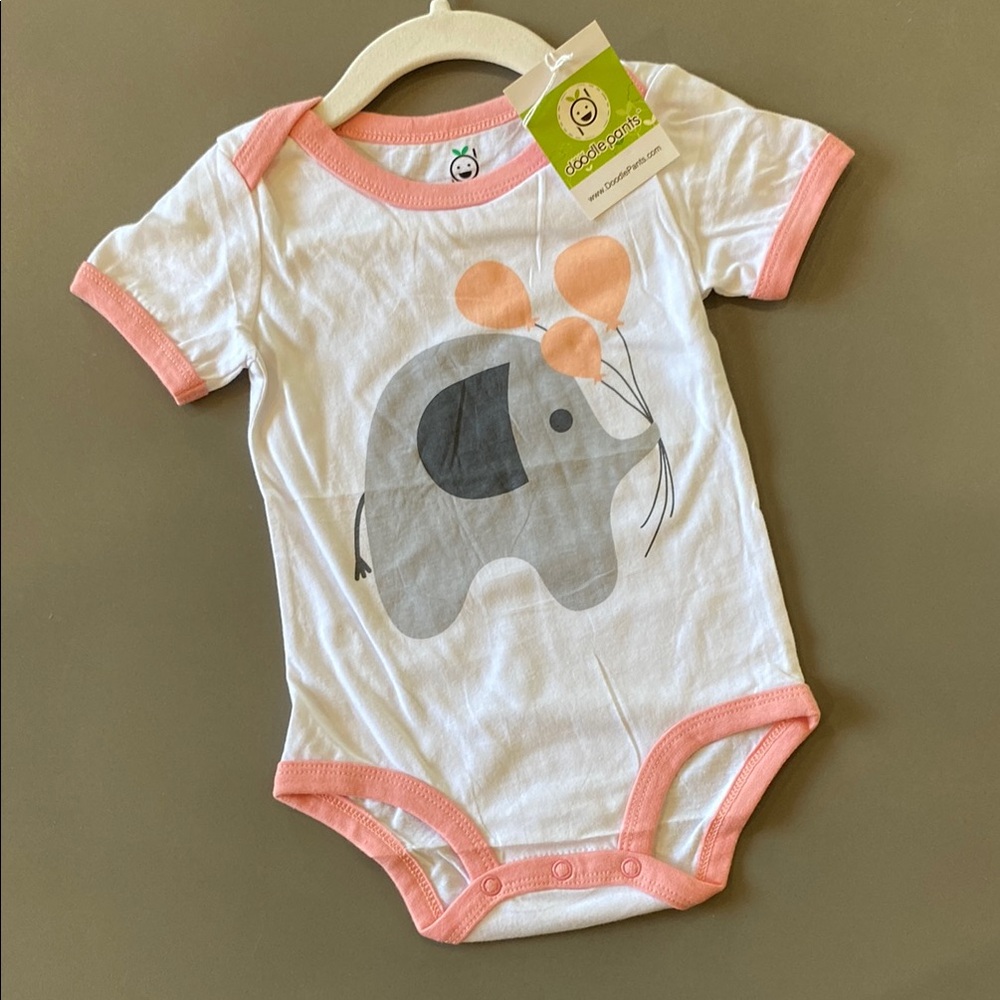 Elephant Print Baby Onesie